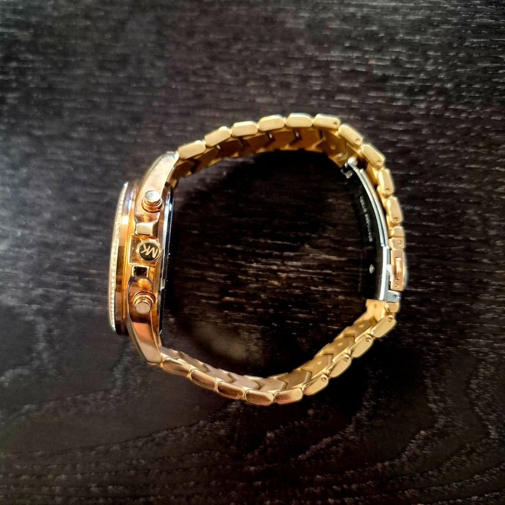 Michael Kors Whitney Crystal Glitz Gold Stainless 44mm Watch - MK6729 - NWT - Picture 6 of 9